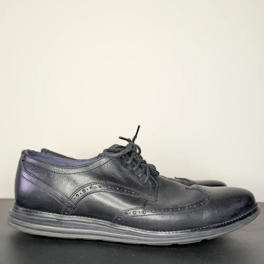Cole‎ Haan OriginalGrand Wingtip Oxford Black Leather Men's 12M C27984